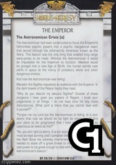 The Emperor, The Astronomican Cri(a)